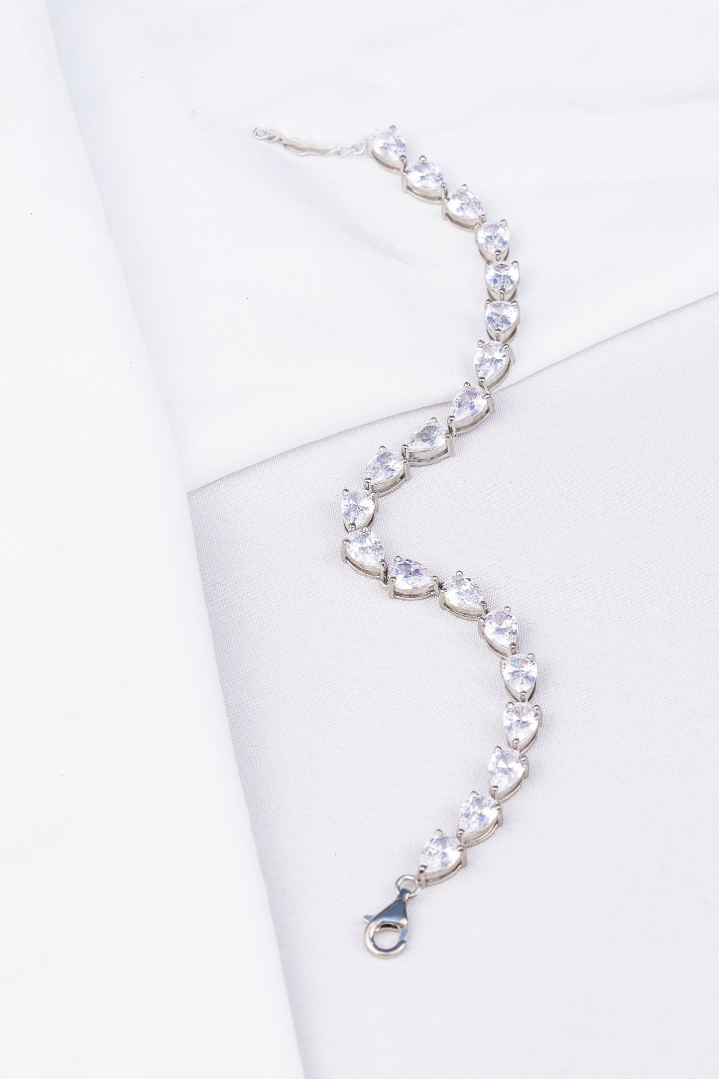 Elegant Silver-Plated Zircon Tennis Bracelet