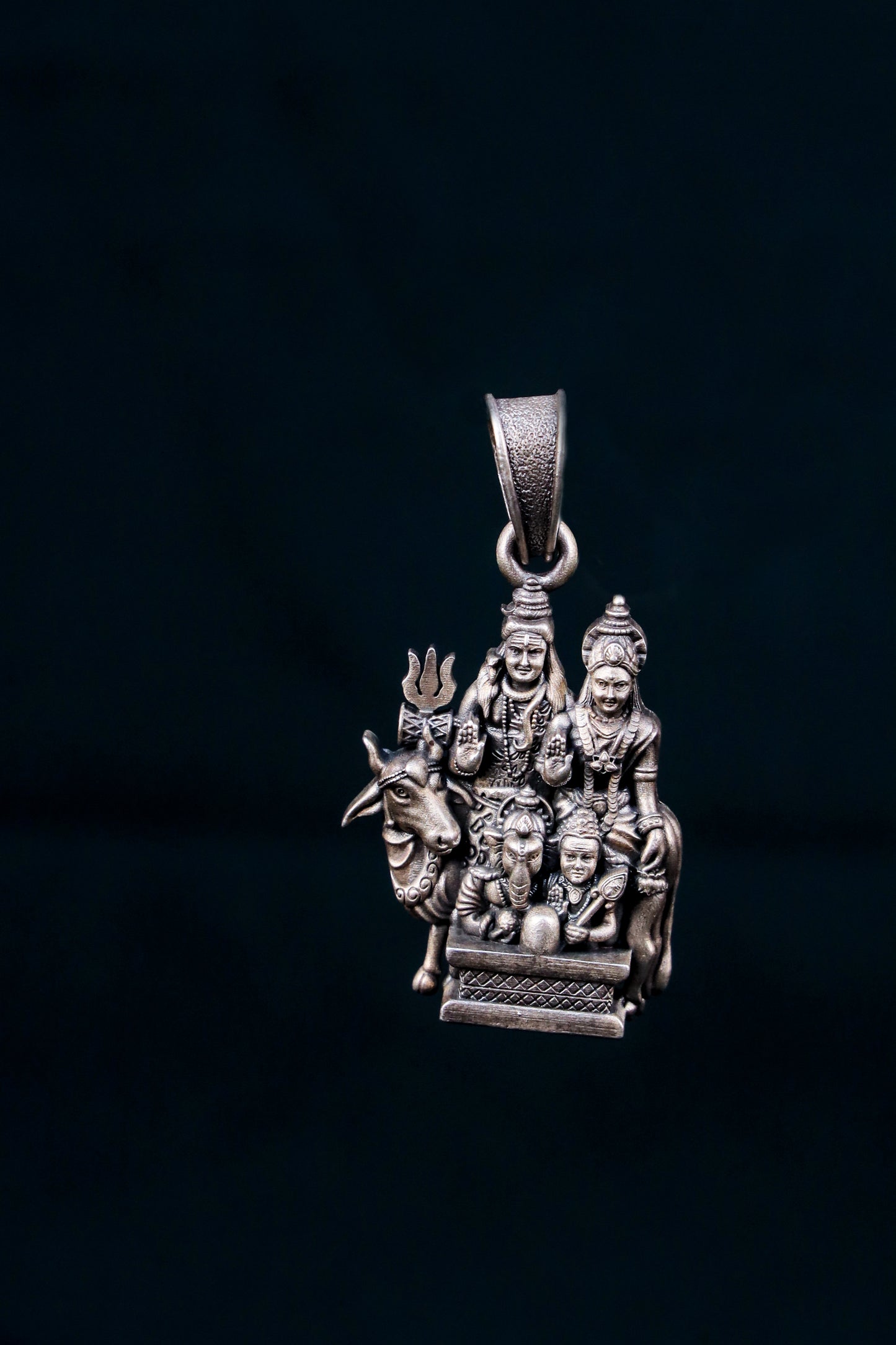 Silver Shiv Parvati Pendant