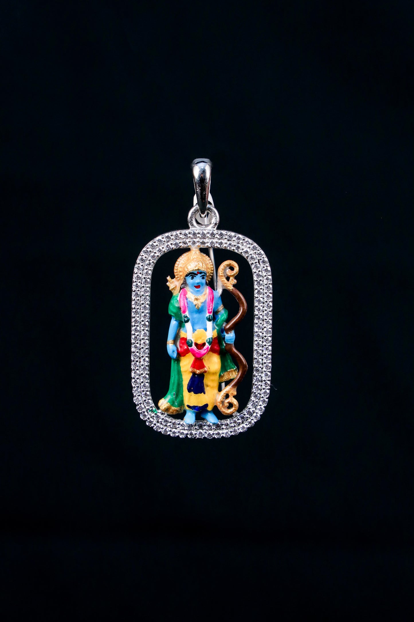Sterling Silver Colorful Ram Ji Pendant