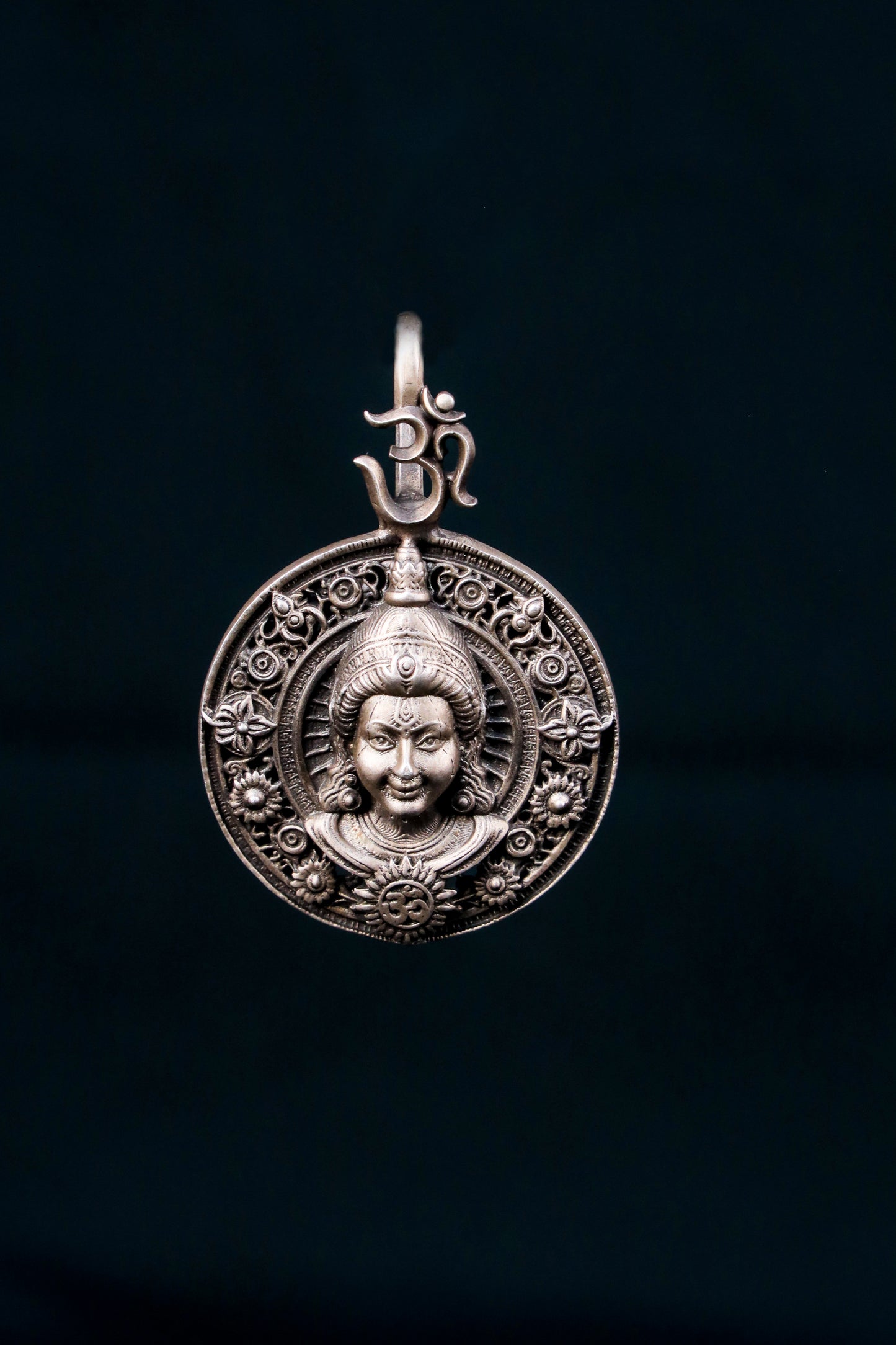 Antique Goddess Lakshmi Om Pendant