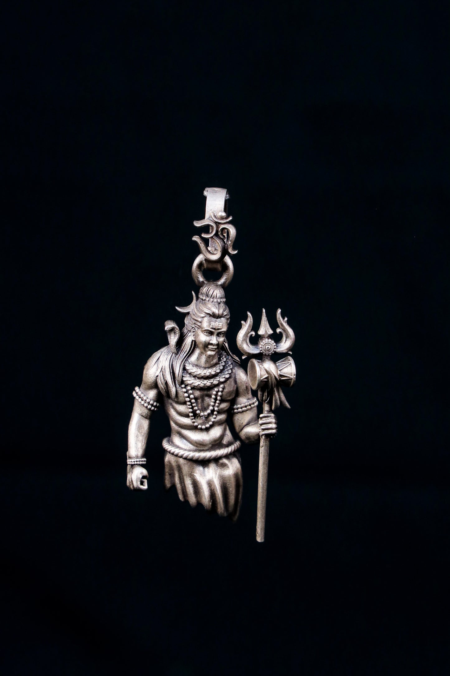 Lord Shiva Trishul Pendant in 925 Silver