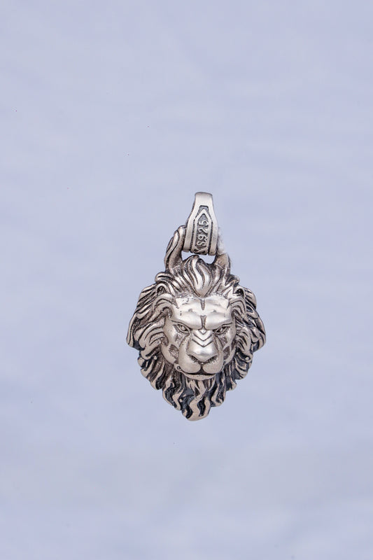 Sterling Silver Lion Head Pendant