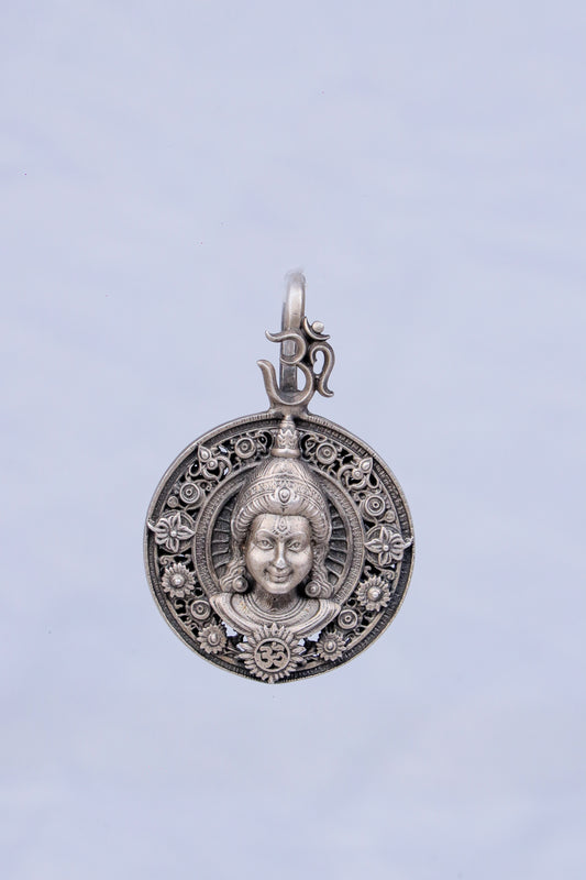 Antique Goddess Lakshmi Om Pendant