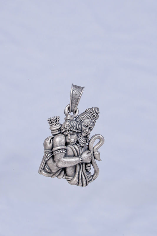 Divine Ram Hanuman Silver Pendant
