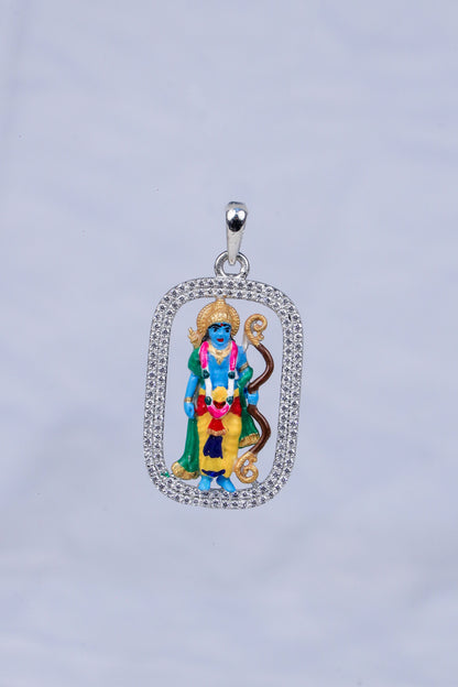 Sterling Silver Colorful Ram Ji Pendant