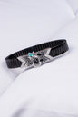 Black Stretch Bracelet with Lord Krishna Design