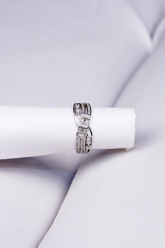 Designer Silver Women's Ring with Carving