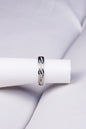Endless Sparkle Rhodium-Plated 925 Sterling Silver Infinity Ring for Men's
