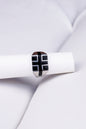 Black Enamel Cross Design Men's Ring