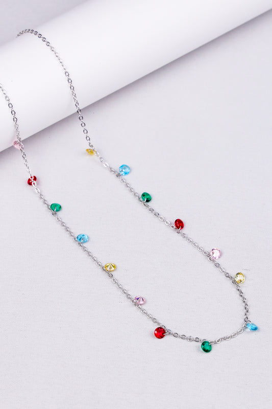 925 Silver Multi Tourmaline Necklace