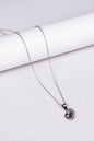Silver Heart Star Pendant Necklace