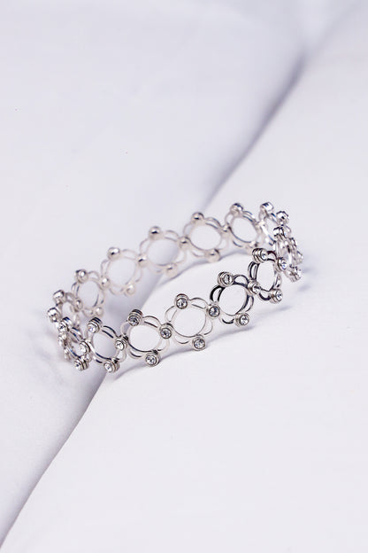 Sterling Silver Crystal Statement Ring