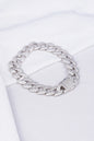 Men’s Iced Cuban Link Bracelet – Silver Finish