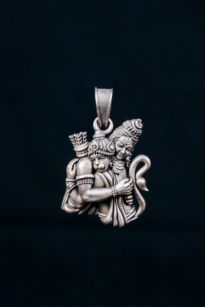 Divine Ram Hanuman Silver Pendant
