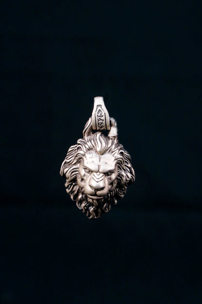 Sterling Silver Lion Head Pendant